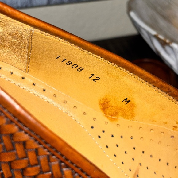 Magnanni woven leather tassel loafers Men's SZ12 - Picture 5 of 13